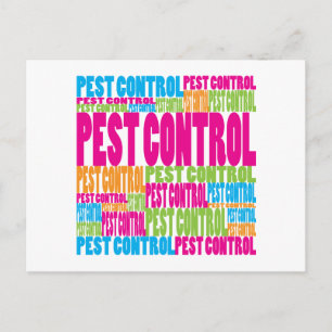 Colourful Pest Control Postcard