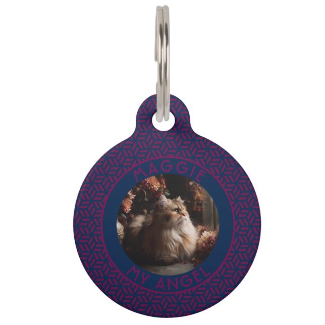 Colourful Pet Owner Gift Idea Hexagon Pattern Tag (Front)