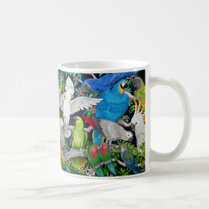 Colourful Pet Parrots of the World Mug