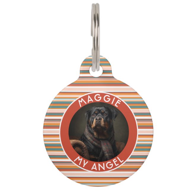 Colourful Pet Themed Gift Stripes Print Tag (Front)