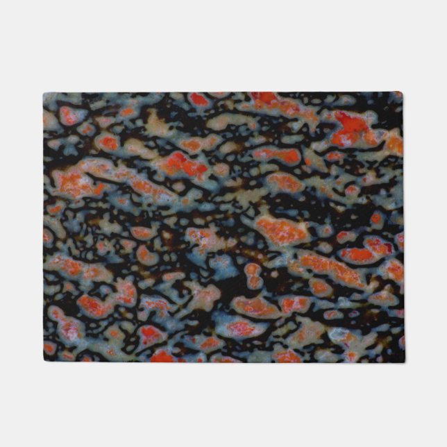 Colourful Petrified Dinosaur Bone Doormat (Front)