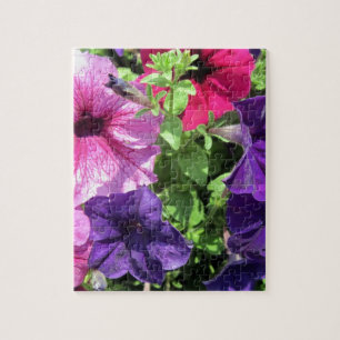 Colourful Petunias Jigsaw Puzzle