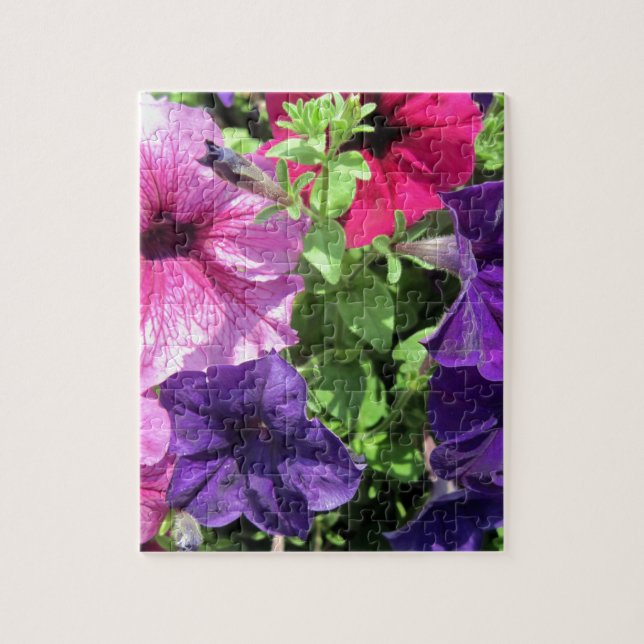 Colourful Petunias Jigsaw Puzzle (Vertical)