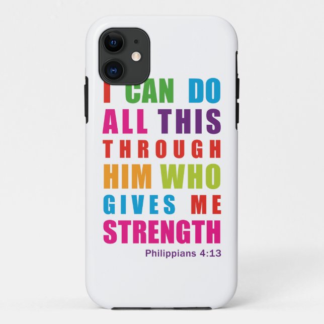 Colourful Philippians 4:13 iPhone 5 Case (Back)