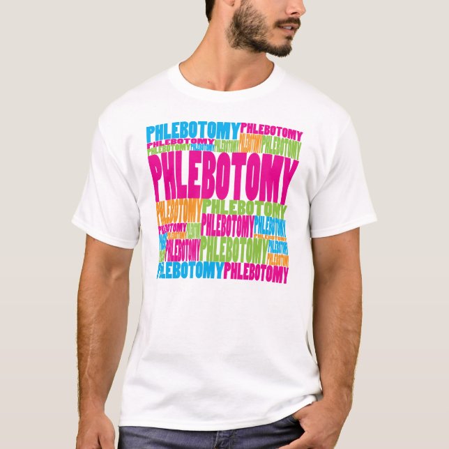 Colourful Phlebotomy T-Shirt (Front)