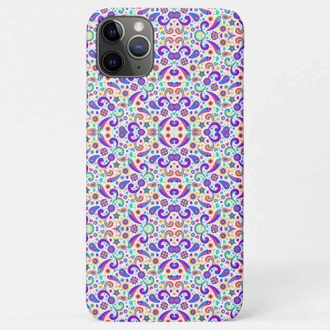 Colourful phone case with an intricate floral  (Back)