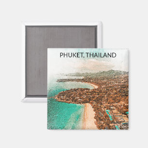 Colourful Phuket Thailand Coastline View Magnet