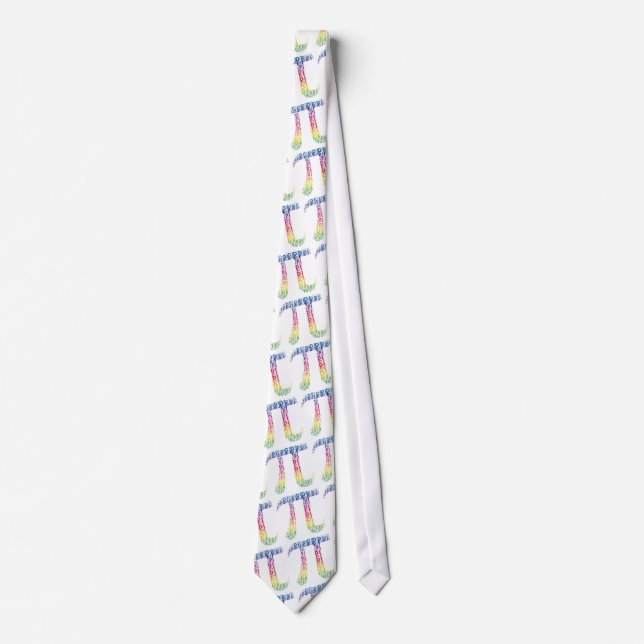 Colourful Pi Number Pattern | Nerd Tie (Front)