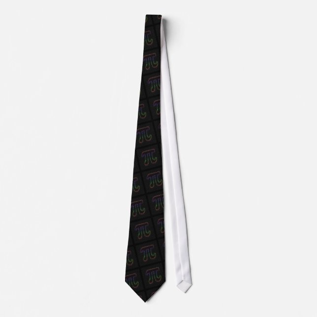 Colourful Pi Number Pattern | Nerd Tie (Front)