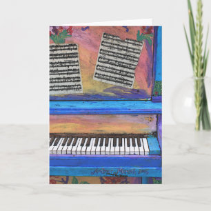 Colourful Piano Card