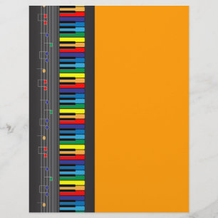 Colourful piano keyboard flyer