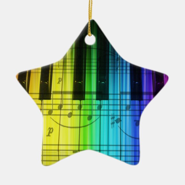 Colourful Piano Keyboard Ornament (Front)