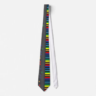 Colourful piano keyboard tie