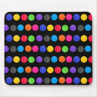 Colourful Pickleball on Black