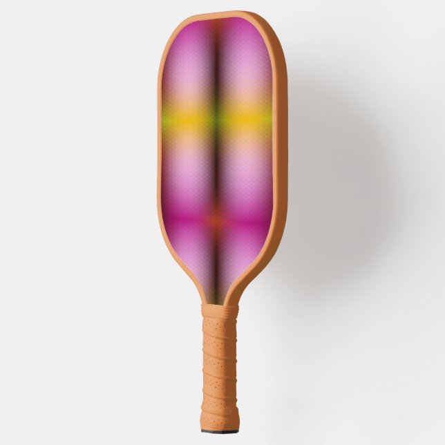 Colourful pickleball paddle with a gradient design (Left)