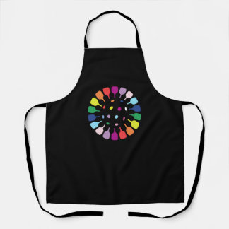 Colourful Pickleball paddles Apron