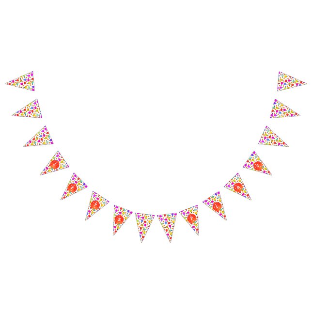 Colourful, Pickleball Paddles, Orange Pickleballs Bunting (All)