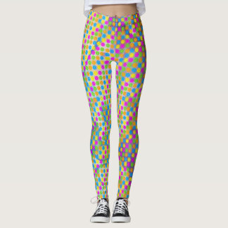 Colourful Pickleball Polkadots Leggings