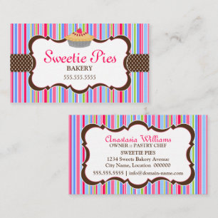 Colourful Pie Bakery Business Card