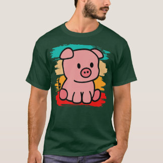 Colourful Pig I Pig Art I Cute Pig I Kids Pig Prem T-Shirt