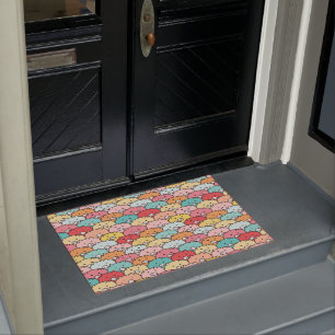 Colourful Pigs Funny And Cute Pattern Doormat