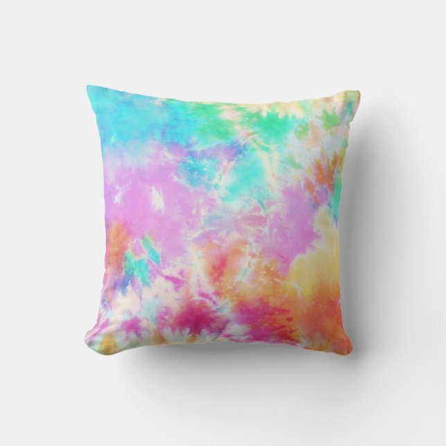 Colourful Pillow Case, Bright Vibrant Multicolor  (Front)