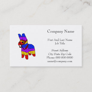 Colourful Piñata Cartoon for a Fiesta in Mexico  Business Card