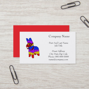 Colourful Piñata Cartoon for a Fiesta in Mexico Business Card