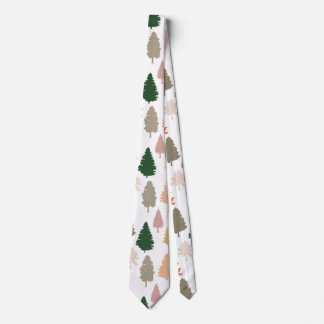Colourful Pine Tree Pattern Tie