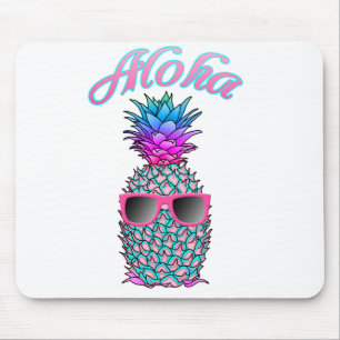 Colourful Pineapple Hawaiian Aloha Mouse Pad