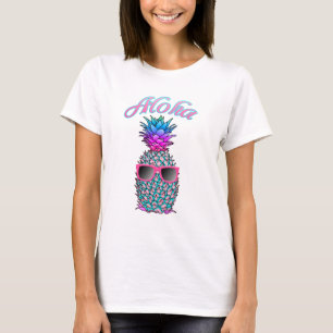 Colourful Pineapple Hawaiian Aloha T-Shirt