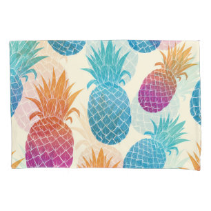 Colourful Pineapple Light Yellow Background Pillowcase