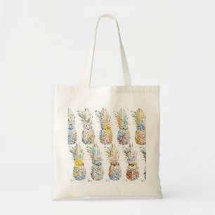 Colourful Pineapple Print Tote Bag