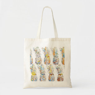 Colourful Pineapple Print Tote Bag