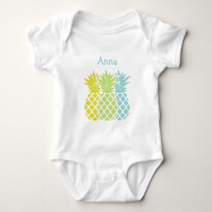 Colourful Pineapples Baby Bodysuit