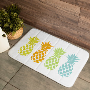 Colourful Pineapples Bath Mat