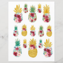 Colourful Pineapples Cutout for Scrapbook & Journa