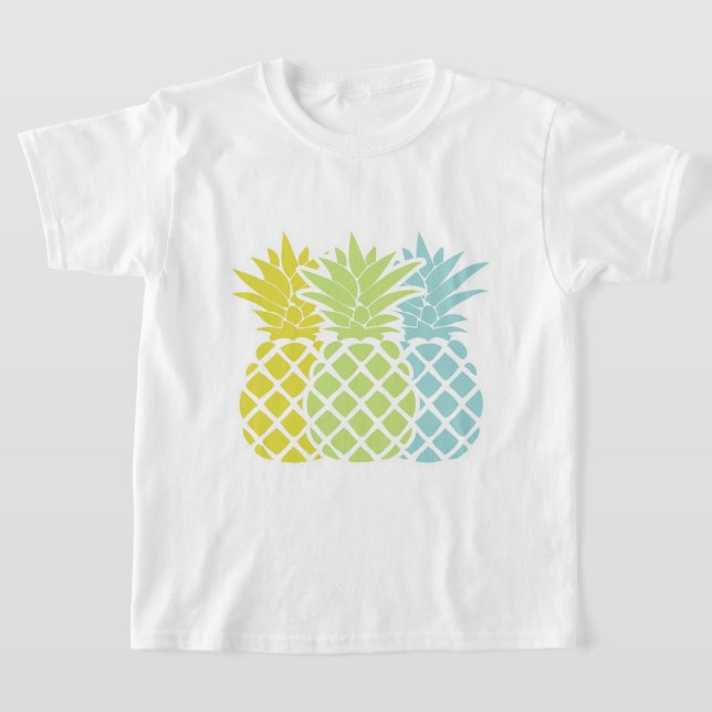 Colourful Pineapples T-Shirt (Laydown)