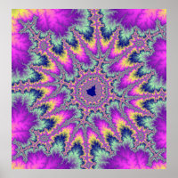 Colourful Pink and Mint Green Rainbow