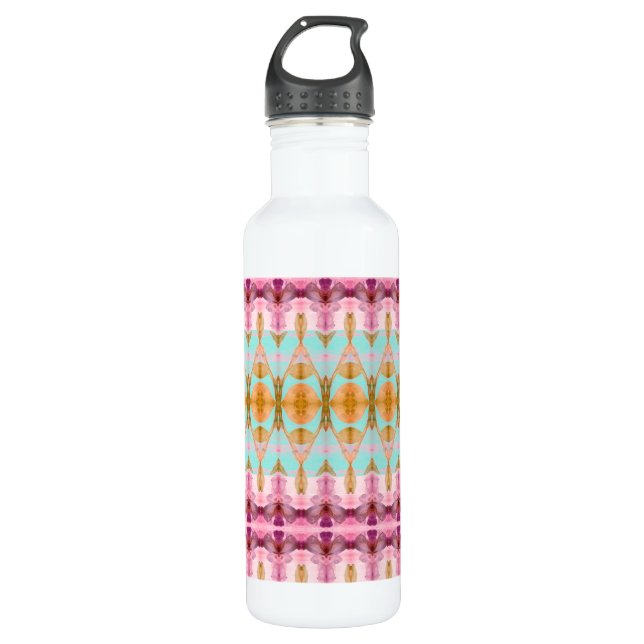 Colourful Pink And Plum  710 Ml Water Bottle (Front)