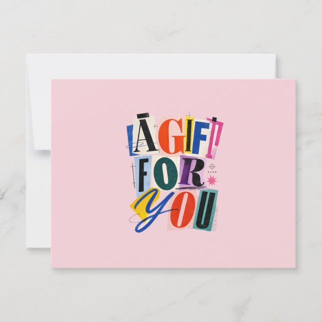 Colourful Pink Business Gift Certificate (Front)