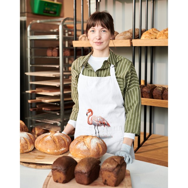 Colourful Pink Flamingo, customisable  Standard Apron (Creator Uploaded)