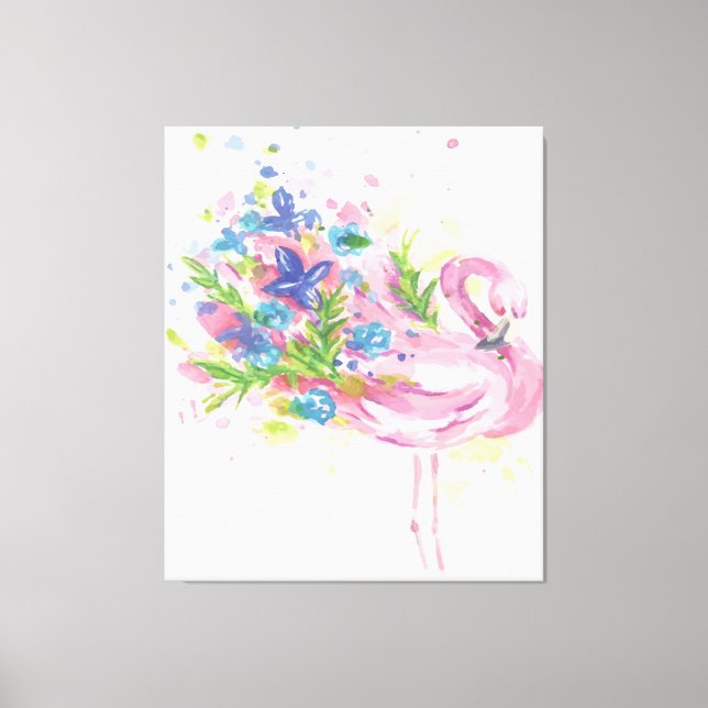 Colourful Pink Flamingo Print Art Lovers (Front)