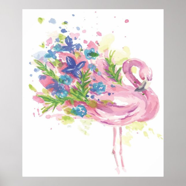 Colourful Pink Flamingo Print Art Lovers (Front)