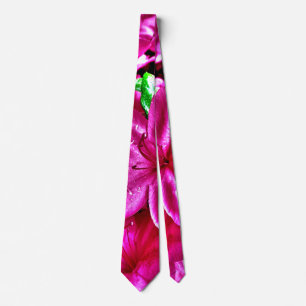 Colourful Pink Floral Azalea Tie