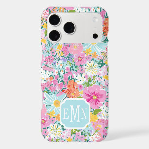 Colourful Pink Garden Monogrammed
