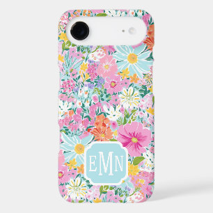 Colourful Pink Garden Monogrammed