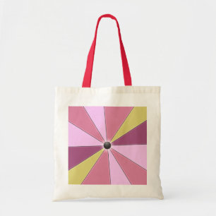 Colourful Pink Geometric Beams Tote Bag