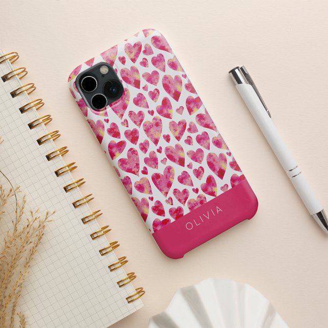 Colourful Pink Heart Pattern Personalised (Creator Uploaded)