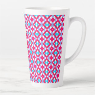 Colourful pink, purple and blue latte mug